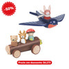 6 sets troncomóvil y pajaro