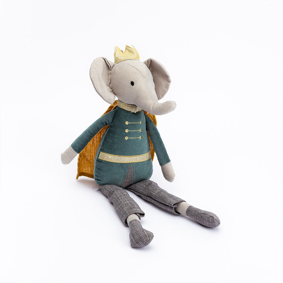 monami designs elroy elephant prince heirloom doll elefante peluche